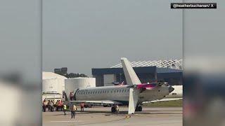 Two Delta Airlines planes collide on a runway in Atlanta