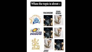 When the topic is about....| #cricket #viratkohli #csk #rcb #dhoni #rohitsharma #ipl #mumbaiindians