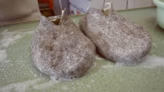 How to make felted wool slippers