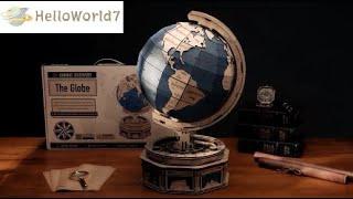 #HelloWorld7#3D Wooden Puzzle Hands Craft Globe Earth Model#Mold king#Gift#Model King#