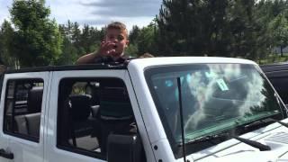 Brothers rap "No Apologies" by Trapt in Jeep Rubicon