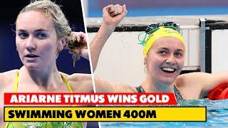 Australia's Ariarne Titmus Wins Gold - Swimming Women's 400m Freestyle - Olympic 2024