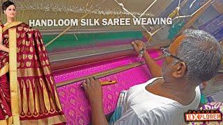 HOW Handloom SILK Saree is made?(With English Subtitles)| Traditional Silk Weaving |Factory Explorer