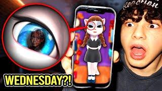 WEDNESDAY ADDAMS VS TALKING ANGELA APP!! (WEDNESDAY ADDAMS MAKEOVER)