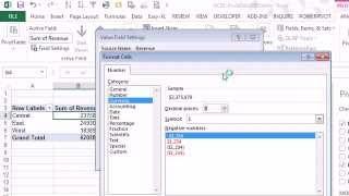 CFO Learning Pro - Excel Edition - "Number Format For Pivot Table Field"