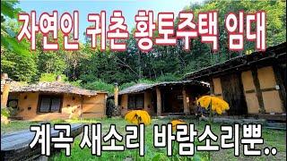 완료/해발900고지/자연인 황토집 임대 /귀촌 할분 또는 한달살이Mountain village