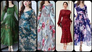 Floral print  long Maxi Designs||latest summer maxi dress designs||