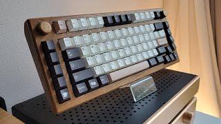 Wooden keyboard + Custom cable =  #shorts