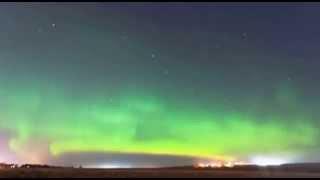 Northern Light Over Williston, ND Timelapse