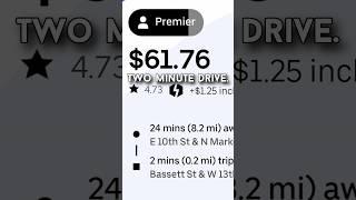 Uber pays $61 for 2 MINUTE RIDE  #uberdriver #uber #teslacheck