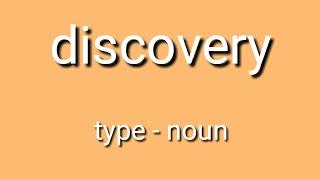 discovery meaning