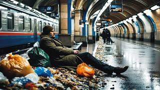  I Went Down to the Moscow Metro at Night and this is what I saw! Real Russia!