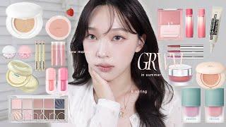 韓妝新品GRWM🩰fwee雞蛋氣墊Romand果汁唇釉新色/Holika Holika腮紅膏/冷門仙氣腮紅液/可可色固態唇蜜 | heyitsmindy