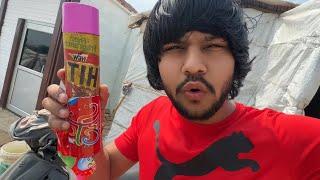 Holi spray ki jagah ye kha mila #holi @kartikvlogs7335