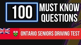 Ontario Seniors Driving Test 2025 (100 Must Know Questions)