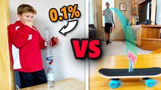 BOTTLE FLIPPER vs TRICK SHOOTERS (ft. Tricksters)