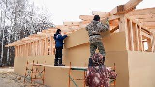 We built a good frame house. Step by step construction process