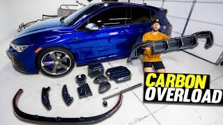 Aggressive MK8 Golf R Carbon Fiber Exterior & Engine Bay Mods