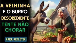 A VELHA E O BURRO DESOBEDIENTE não ouça esta história porque pode ser o que acontece com você