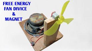 100% Free Energy  Fan Device with Magnet & dc Motor Science Experiment At Home [MRM Make Toy]