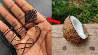 how to make beautiful pendant with coconut shell