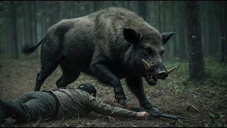 Hunter Ambushed by Wild Boar – Locals Fight Back Against the Invasion! #hoghunt #wildboar #wildpig
