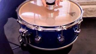 Tuning a snare drum with the drum dial