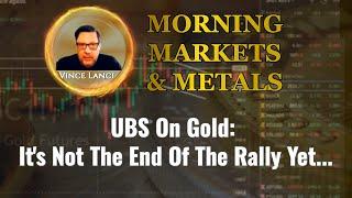 UBS On Gold: It's Not The End Of The Rally Yet...