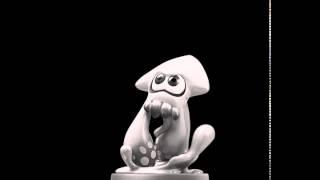 black and white inkling squid amiibo