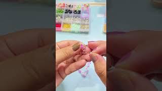 Purplea beads bracelet #beads #beadsjewellery #vlog #diy #beadsbracelet #shorts