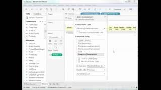 How to Show Month Over Month Difference As a Percentage in Tableau