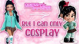 DRESS TO IMPRESS but I CAN ONLY COSPLAY CARTOON CHARACTERS | roblox 