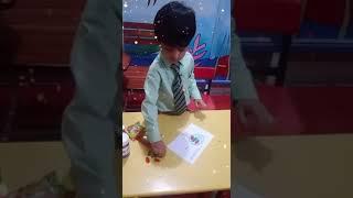 Abdul Ahad Ishtiaq doing Counting Activity at The Smart School