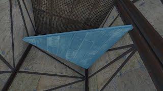 How to place a floor halfway up a wall in Rust