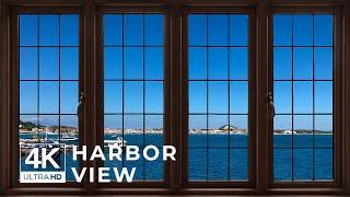 4K Harbor window view - Relaxing, Calming, Ambience