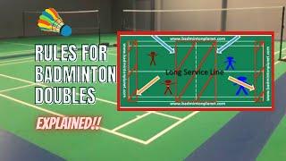 Rules for Badminton Doubles - By BadmintonPlanet.com