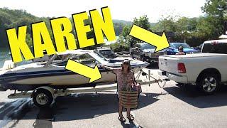 Boat Ramp KAREN's throw TANTRUM... (Clueless how it works)