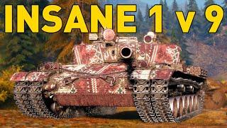 MASSIVE 1 vs 9 in World of Tanks