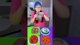 Chocolate cake vs Minecraft cake ice cream challenge! #minecraft #funny by Ethan funny family