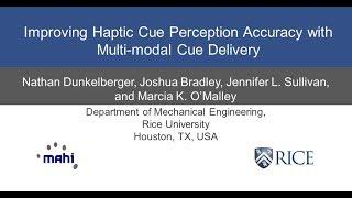 Improving Haptic Cue Perception Accuracy with Multi-modal Cue Delivery