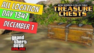 GTA Online Treasure Chest Locations December 1 | DAY 1347 ON THE CAYO PERICO ISLAND