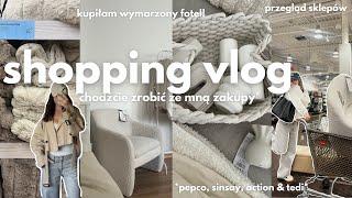 shopping vlog - chodźcie ze mną na zakupy do pokoju! *kupiłam wymarzony fotel & przegląd sklepów*