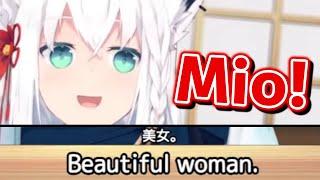 Auto translation translates Fubuki's "Mio" as "Beautiful woman" [Hololive Eng Sub]