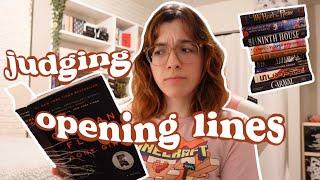 judging books based on ONLY their opening lines