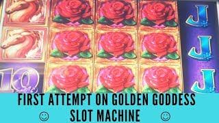 FIRST ATTEMPT ON GOLDEN GODDESS SLOT MACHINE - SunFlower Slots