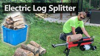 Harbor Freight 5-ton Electric Log Splitter - Unboxing / Running