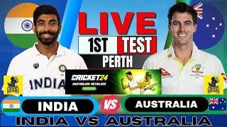 Live: IND vs AUS 1st Test Match | India Tour of Australia 2024 | Cricket24 PC