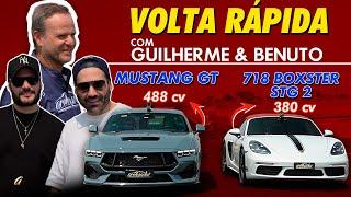 NOVO MUSTANG 2025 X 718 BOXSTER NA VOLTA RÁPIDA! Rubinho ACELERA os xodós da dupla @GuilhermeeBenuto