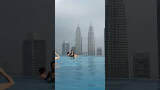 Chill vibes Kuala Lumpur infinity pool | best stay | #kualalumpur #dubai #abudhabi #nyc