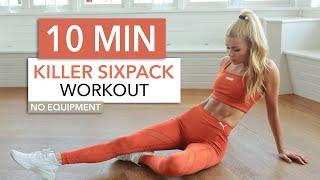 10 MIN KILLER SIXPACK - super hard ab workout / No Equipment I Pamela Reif